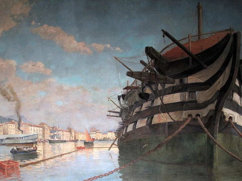 1857-Eugène Baptiste Émile Marie Dauphin - Il porto di Tolone